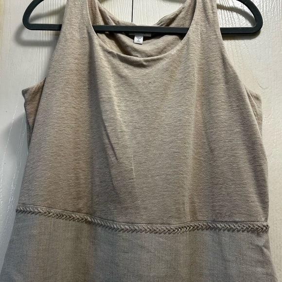 J. Jill Midi Linen Dress Pockets Size Small Tall - Picture 3 of 11